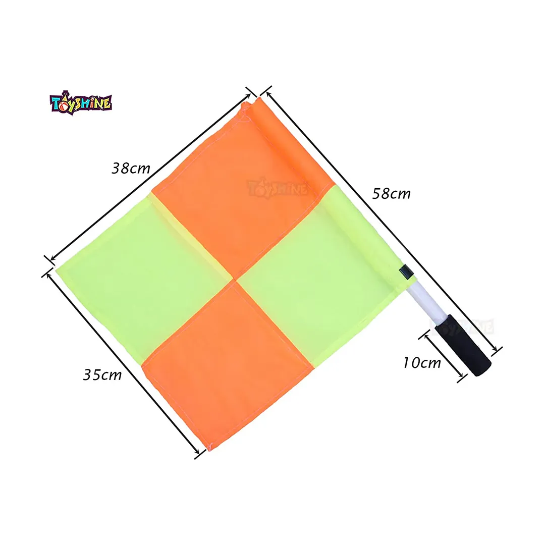 Toyshine Referee Linesman Flag with Storage Bag for Sports Match Soccer Football Hockey Training (2 Pc) SSTP