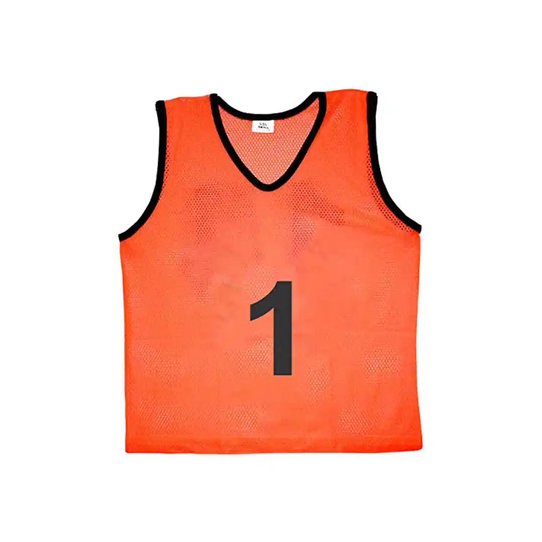 SAS SPORTS 1 to 12 Numbered Scrimmage Team Practice Vest Training Bibs Soccer Pinnies for Youth Adult