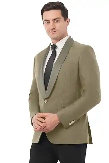 Arrow Men's Solid Full Sleeves Slim Fit Notch Lapel Collar Polyester Blazer