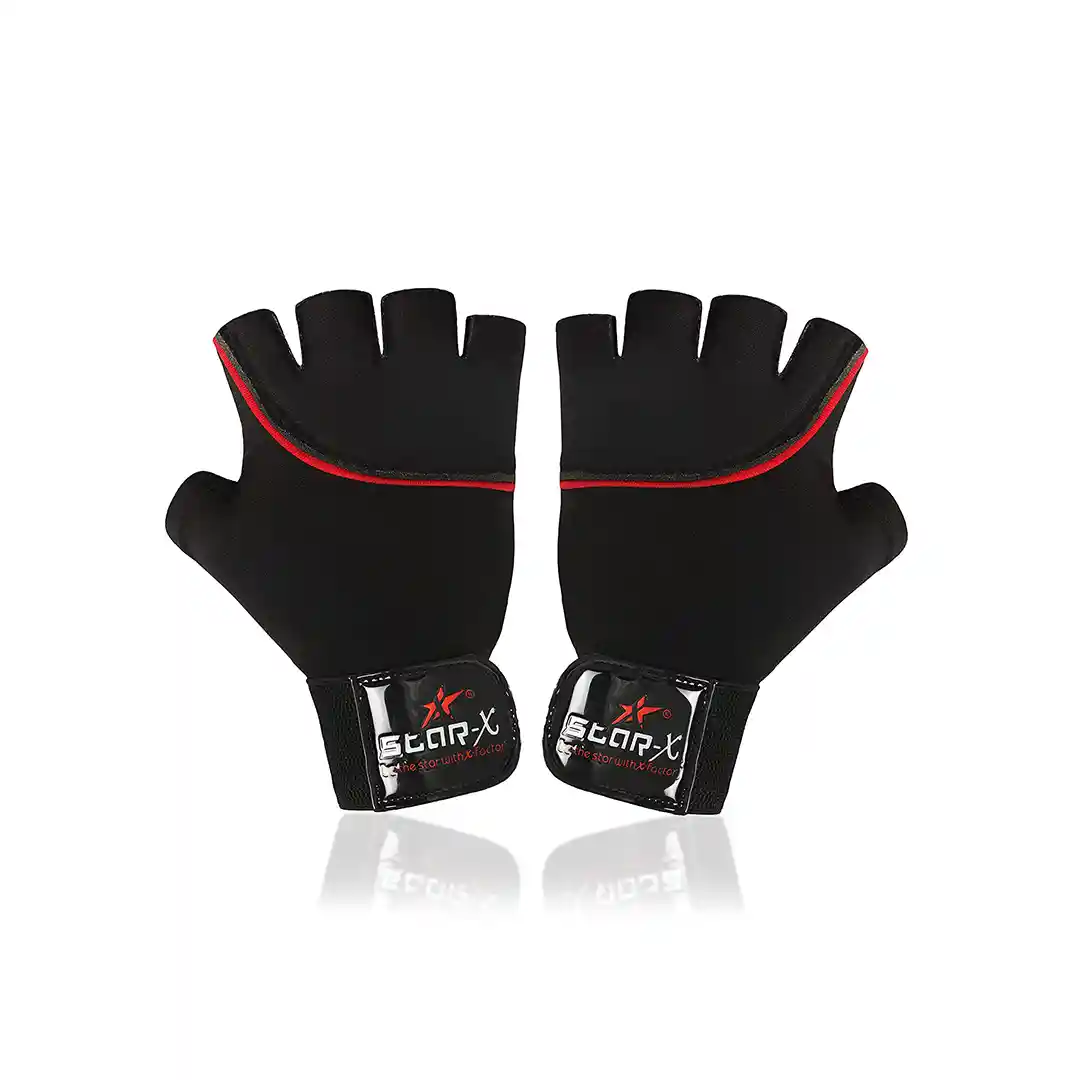 StarX GG-LN-700 Neoprene and Lycra Gym / Exercise_and_Fitness Gloves, Black